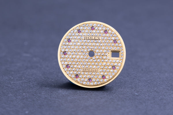 Load image into Gallery viewer, Rolex Ladies Factory Pave Ruby Diamond Dial for Datejust FCD20328

