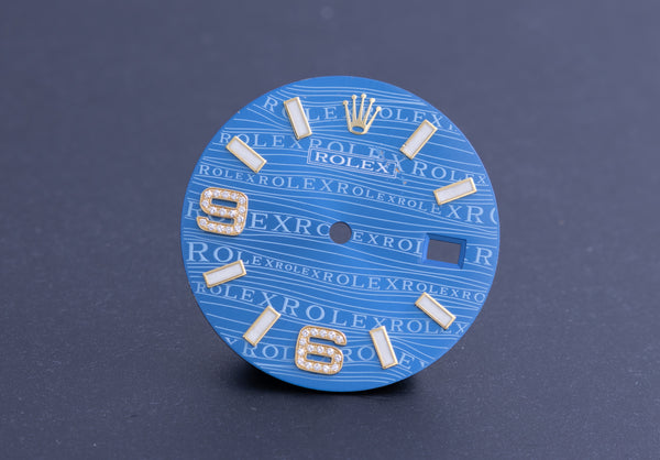 Load image into Gallery viewer, Rolex Datejust Blue Wave Diamond set 6 and 9 Arabic for 116233 FCD22026
