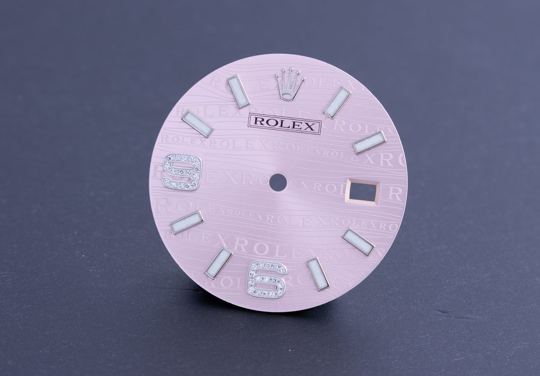 Rolex Datejust Pink Wave Diamond 6 and 9 Arabic Numerals for 116244 FCD22028