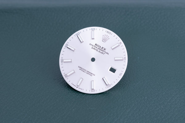 Load image into Gallery viewer, Rolex Silver Index marker Dial for model 126300 - 126334 FCD24734
