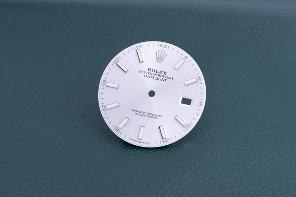 Load image into Gallery viewer, Rolex Silver Index marker Dial for model 126300 - 126334 FCD24736
