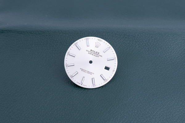 Load image into Gallery viewer, Rolex Silver Index marker Dial for model 126300 - 126334 FCD24737
