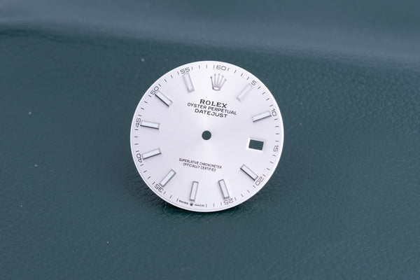 Load image into Gallery viewer, Rolex Silver Index marker Dial for model 126300 - 126334 FCD24771
