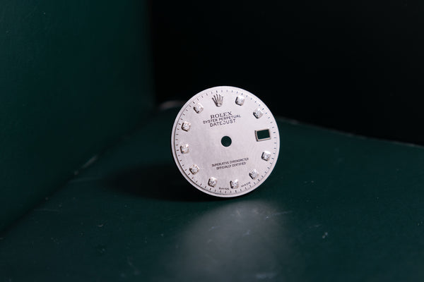 Load image into Gallery viewer, Rolex Ladies Datejust SS Silver Dust Crystal Diamond Dial FCD1137
