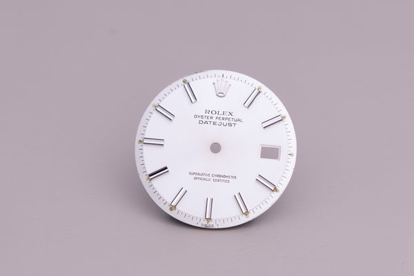 Load image into Gallery viewer, Rolex Datejust Silver stick dial markers for model 1601 FCD13174
