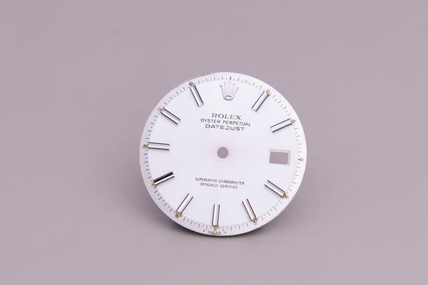 Load image into Gallery viewer, Rolex Datejust Silver stick dial markers for model 1601 FCD13174
