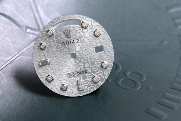 Load image into Gallery viewer, Rolex Day-Date Platinum Ice Blue Jubilee Diamond dial for model 118206 FCD13652
