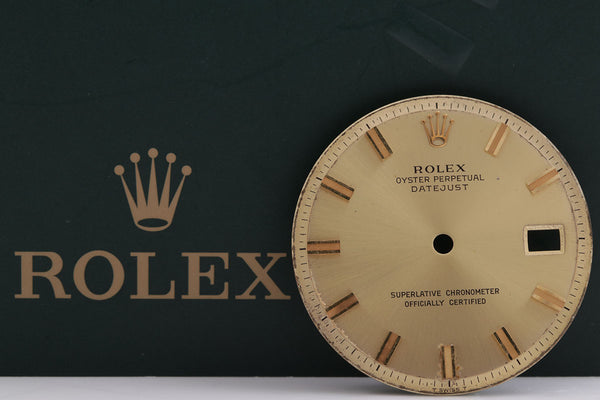 Load image into Gallery viewer, Rolex Mens Datejust Champagne Stick Dial for 1601 - 1603 FCD14839
