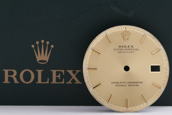 Load image into Gallery viewer, Rolex Mens Datejust Champagne Stick Dial for 1601 - 1603 FCD14871
