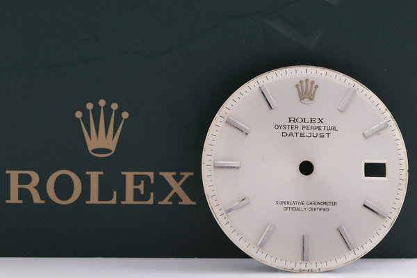 Load image into Gallery viewer, Rolex Mens Datejustsilver Stick Dial for 1601 - 1603 FCD14926
