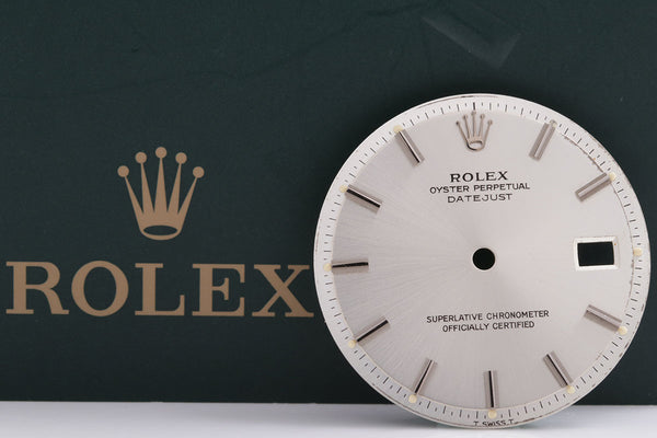 Load image into Gallery viewer, Rolex Mens Datejustsilver Stick Dial for 1601 - 1603 FCD14949
