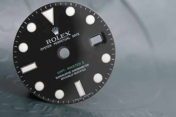 Load image into Gallery viewer, Rolex GMT Master II Black dial Luminova for model  116713 - 116718 FCD15069
