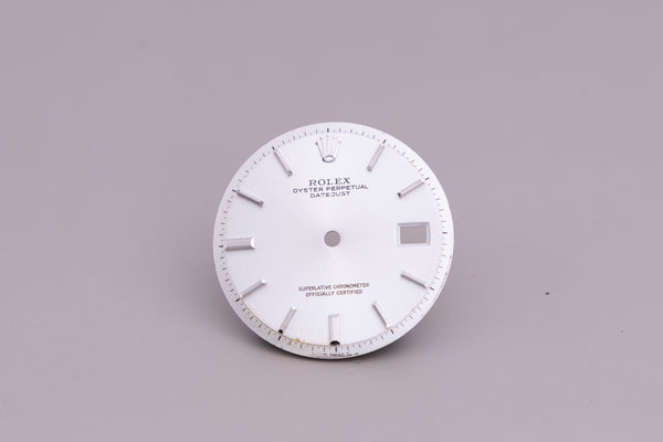 Load image into Gallery viewer, Rolex Mens Datejust silver Stick Dial fat 6 and 9 for 1601 - 1603 FCD15160
