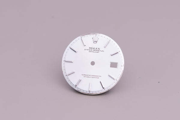 Load image into Gallery viewer, Rolex Mens Datejust Silver Stick Dial for 1601 - 1603 FCD15174
