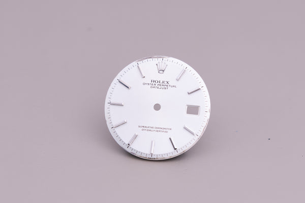 Load image into Gallery viewer, Rolex Mens Datejust Silver Stick Dial for 1601 - 1603 FCD15174
