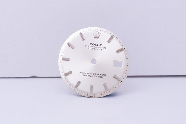 Load image into Gallery viewer, Rolex Mens Datejust Silver Stick Dial for 1601 - 1603 FCD15251
