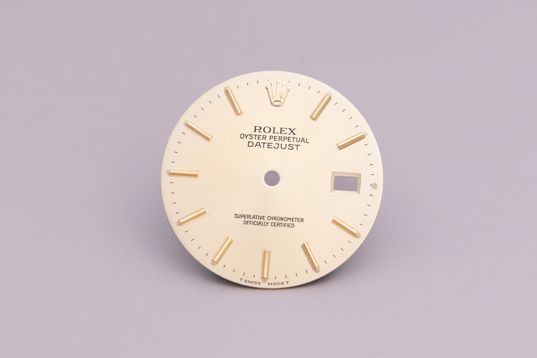 Rolex Mens Datejust Champagne stick marker dial for model 16013 FCD15624