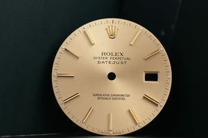 Rolex Mens Datejust Champagne stick marker dial for model 16013 FCD15635