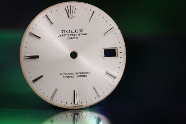 Load image into Gallery viewer, Rolex Date Silver stick dial for model 1500 - 1501 FCD17863
