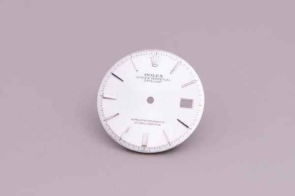 Load image into Gallery viewer, Rolex Datejust Silver Stick Datejust dial  Wide 6-9 For 1601 FCD17977
