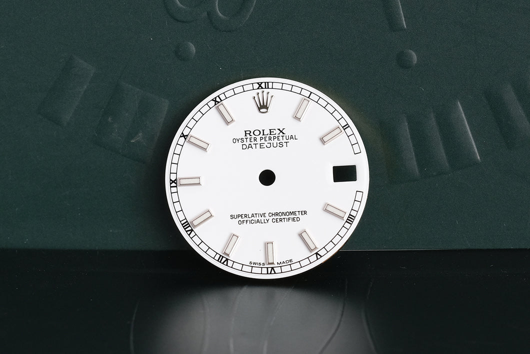 Rolex Midsize White Lumi Stick Dial for 178174 FCD19045