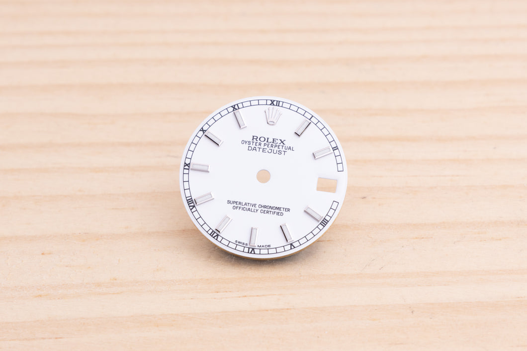 Rolex Midsize White Lumi Stick Dial for 178174 FCD19045