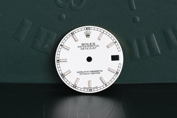 Load image into Gallery viewer, Rolex Midsize White Lumi Stick Dial for 178174 FCD19045
