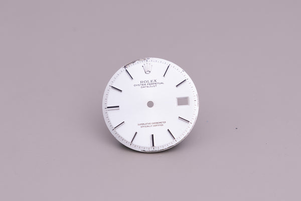 Load image into Gallery viewer, Rolex Datejust Silver Stick dial for model 1601 FCD19499
