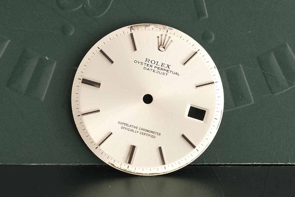 Load image into Gallery viewer, Rolex Datejust Silver Stick dial for model 1601 FCD19499
