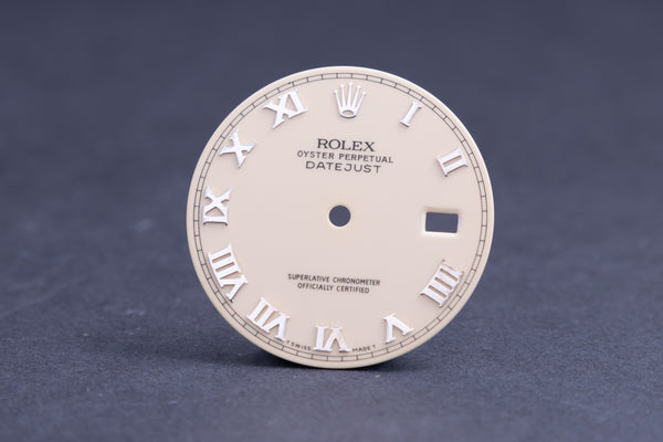 Load image into Gallery viewer, Rolex Mens DJ Cream Roman Dial for 16014 - 16234 FCD19840
