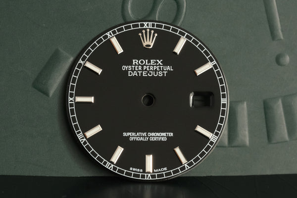 Load image into Gallery viewer, Rolex Mens Lumi Black Index Dial for model 116200 - 116234 FCD19886
