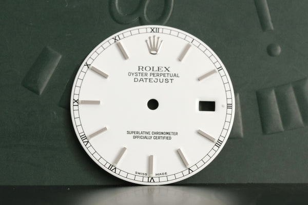 Load image into Gallery viewer, Rolex Mens Datejust White Stick Dial for 16200 - 16234 FCD19892
