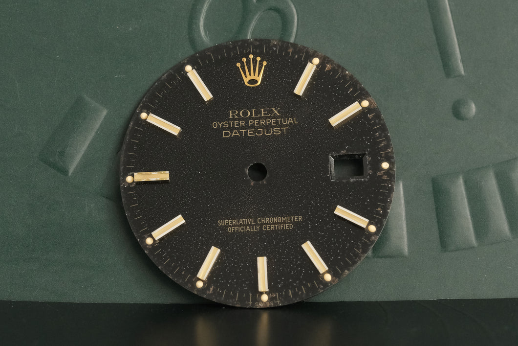 Rolex Datejust Black Stick ( some spotting ) dial for model 16013 FCD19914