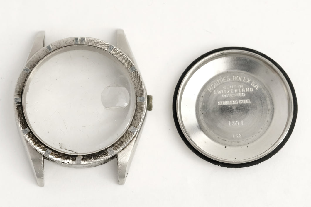 Rolex 1501 Date Case with caseback and Engine turned Bezel circa 1969 FCD20306