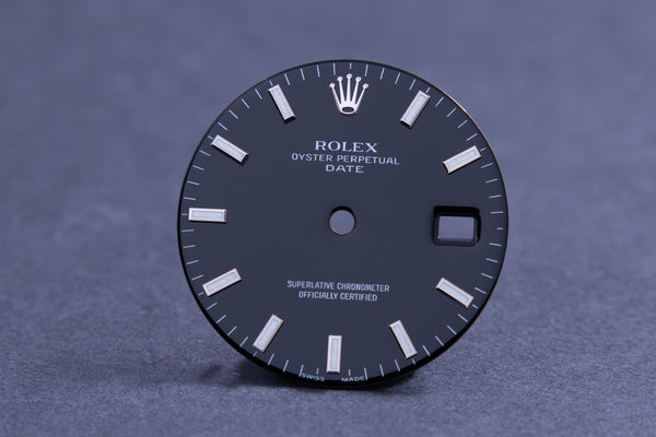 Load image into Gallery viewer, Rolex Black Stick Dial for model 115200 - 115234 FCD20355
