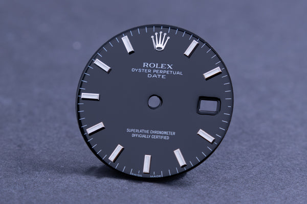 Load image into Gallery viewer, Rolex Black Stick Dial for model 115200 - 115234 FCD20356
