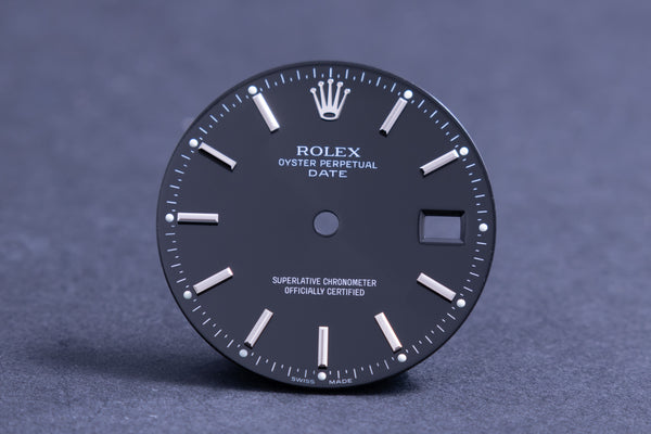 Load image into Gallery viewer, Rolex Black Stick marker Dial for model 15200 FCD20366
