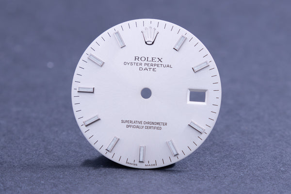 Load image into Gallery viewer, Rolex date Silver Index Dial for model 115200 FCD20368
