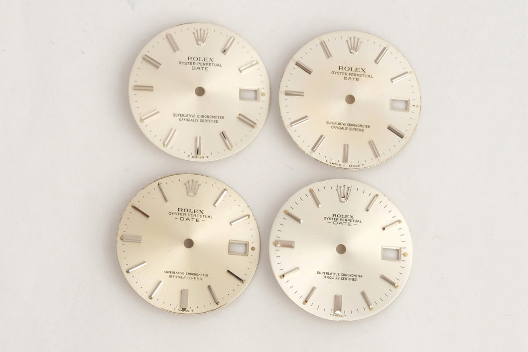 Rolex Date dial lot (4) for model 1500 - 1501 some wear and spotting FCD20409