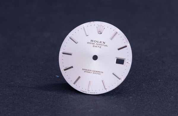 Load image into Gallery viewer, Rolex Silver Stick marker Dial for model 15200 FCD20518
