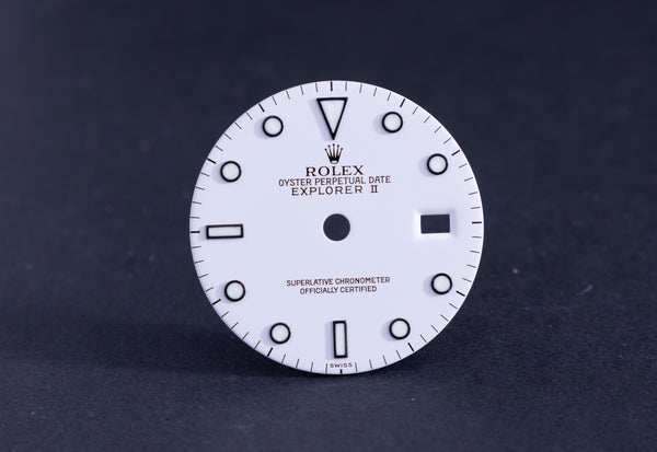 Load image into Gallery viewer, Rolex Explorer II White Swiss Only Dial for 16570 - 16550 FCD20591
