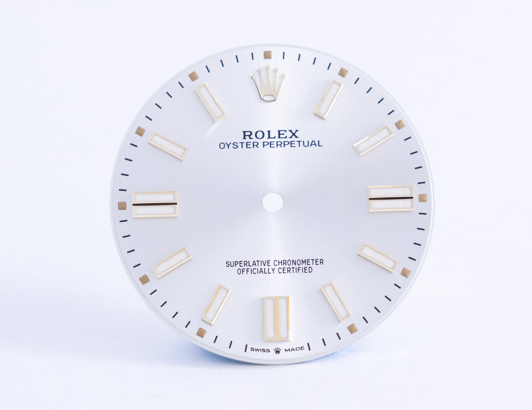 Rolex Silver Oyster Perpetual Dial for model 124300 FCD20947