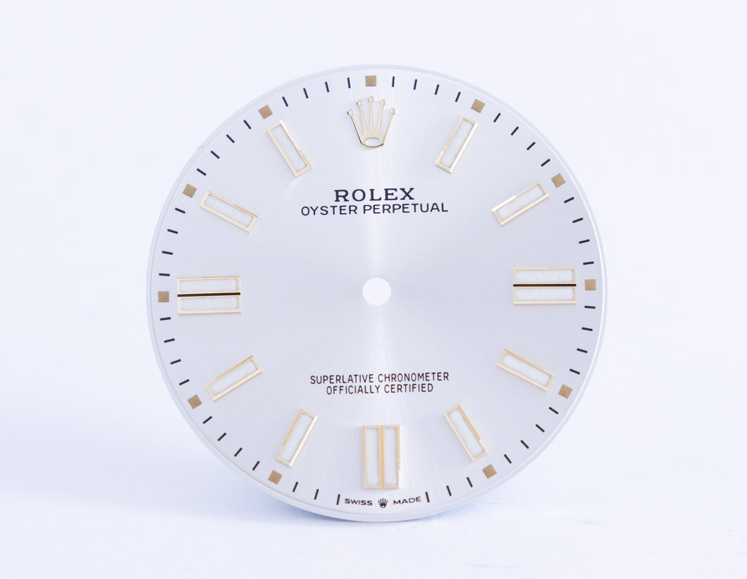 Rolex Silver Oyster Perpetual Dial for model 124300 FCD20949