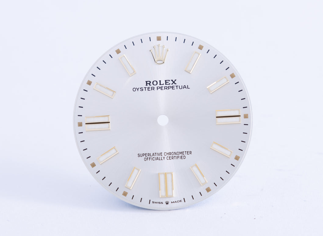 Rolex Silver Oyster Perpetual Dial for model 124300 FCD20955