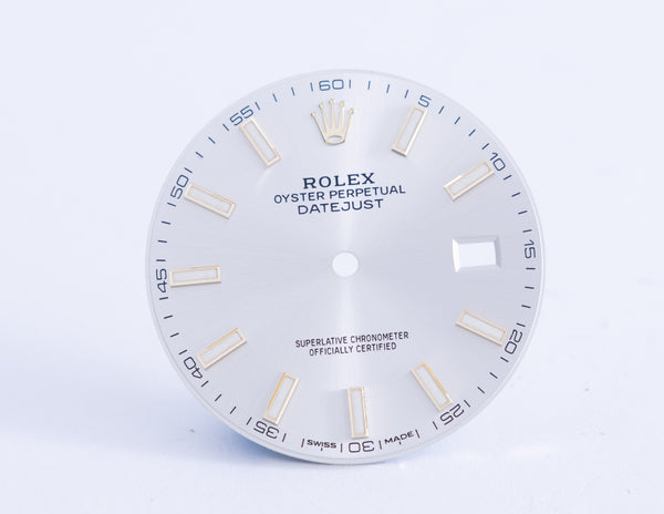 Load image into Gallery viewer, Rolex Datejust 41 Silver Stick Dial for 126333 FCD20958
