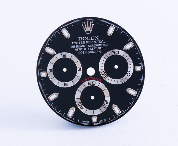 Load image into Gallery viewer, Rolex Black “Luminova” Daytona Dial for model 116520 FCD21026
