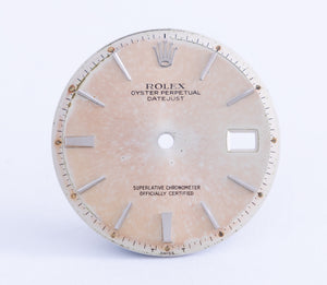 Rolex Datejust Silver Tropical Door Stop marker dial for model 1601 FCD21057