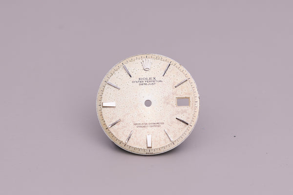 Load image into Gallery viewer, Rolex Datejust Silver Tropical Door Stop marker dial for model 1601 FCD21058
