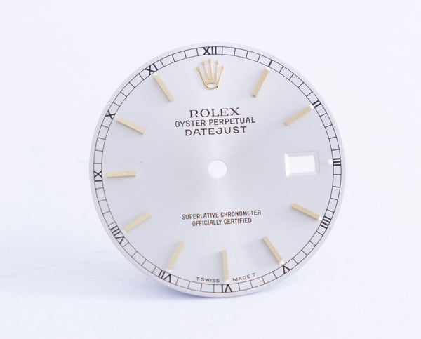 Load image into Gallery viewer, Rolex Datejust Silver Index Dial for model 16233 FCD21152
