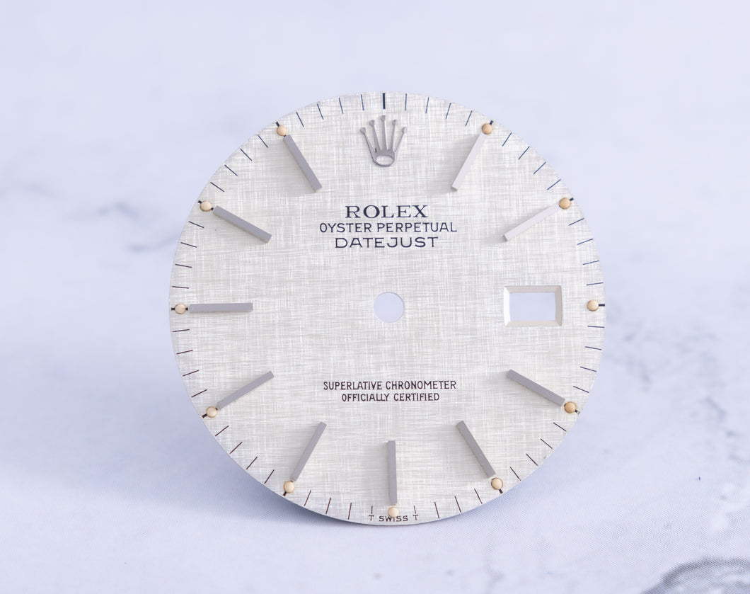 Rolex Datejust Silver linen stick dial for model 16030 - 16014 FCD21599